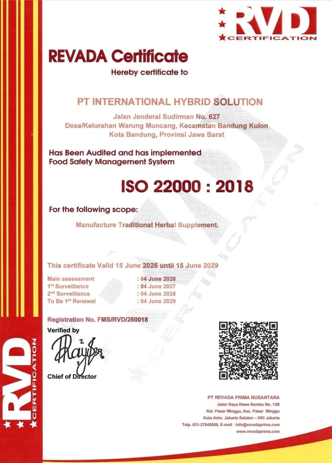 ISO 22000 Pabrik